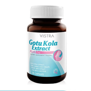 VISTRA GOTU KOLA EXTRACT PLUS ZINC (30 เม็ด) ลดการอักเสบของสิว ลดการเกิดแผลและรอยนูน