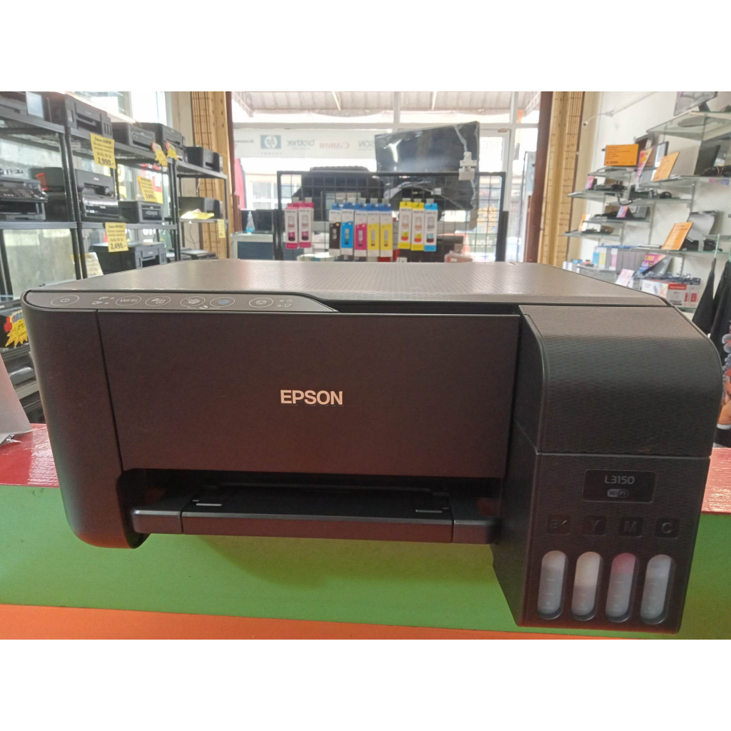 เครื่องปริ้นเตอร์มือสอง ยี่ห้อ EPSON รุ่น 3150 เติมหมึกให้พร้อมใช้งาน