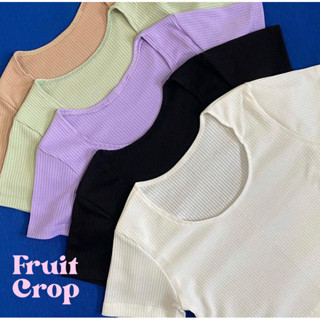 ✨Fruit Crop✨ เสื้อ crop คอ u