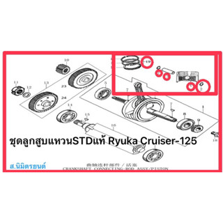 ชุดลูกสูบแหวนSTDแท้Ryuka Cruiser-125