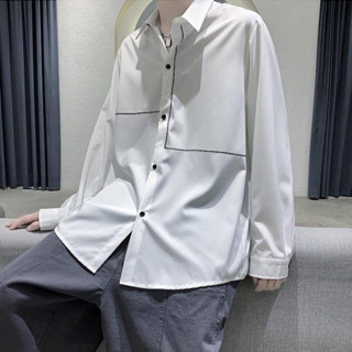 เสื้อเชิ้ต แขนยาว สไตล์เกาหลี มินิมอล เสื้อทำงาน