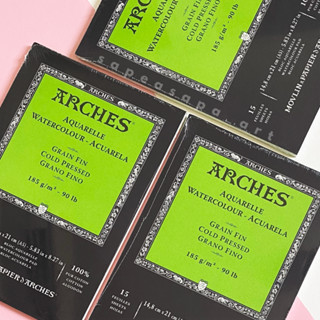 สมุดกระดาษสีน้ำ Arches 185 แกรม ขนาด A5 แบบกึ่งหยาบ Cold pressed