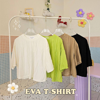𝗘𝗩𝗔 𝗧-𝗦𝗛𝗜𝗥𝗧 - เสื้อยืด Crop ทรง Oversize เนื้อผ้ามี texture