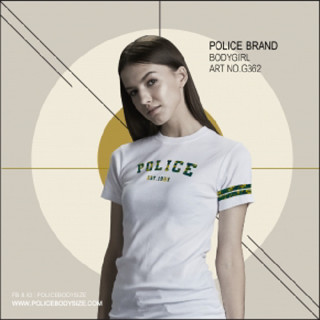 เสื้อคอกลม Police Bodygirl เสื้อทรงพอดีตัว G362