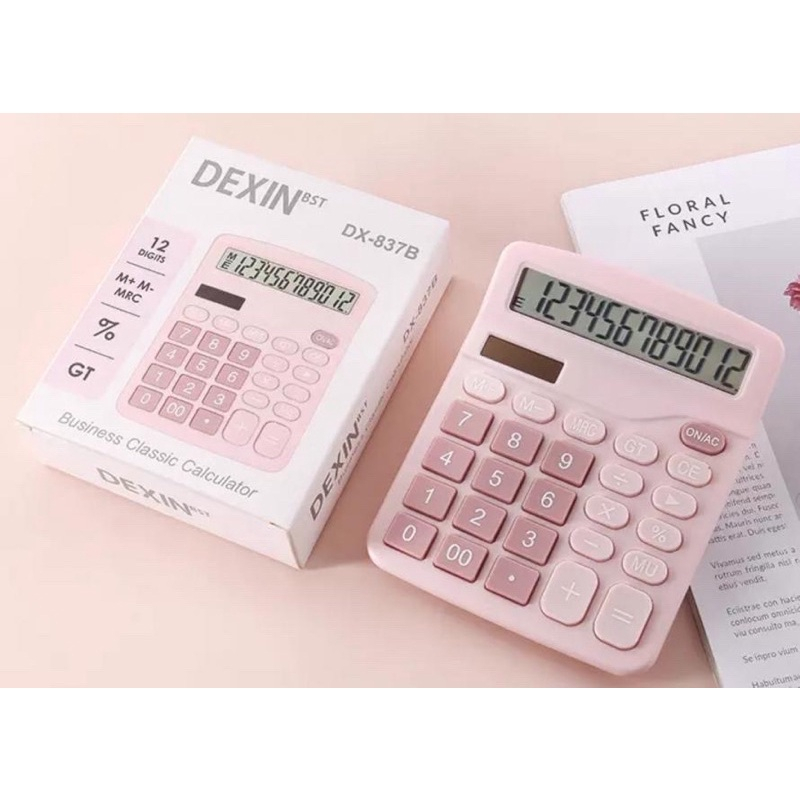 DEXIN bst เครื่องคิดเลขดิจิตอล 2 ระบบ  เครื่องคิดเลขดิจิตอล 12 หลักสีฟ้าชมพู DX-837B - รูปที่ 7