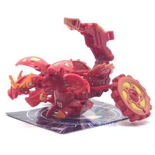 บาคุกัน Bakugan Red Pyrus Blitz Dragonoid + battle gear Helmgund rare