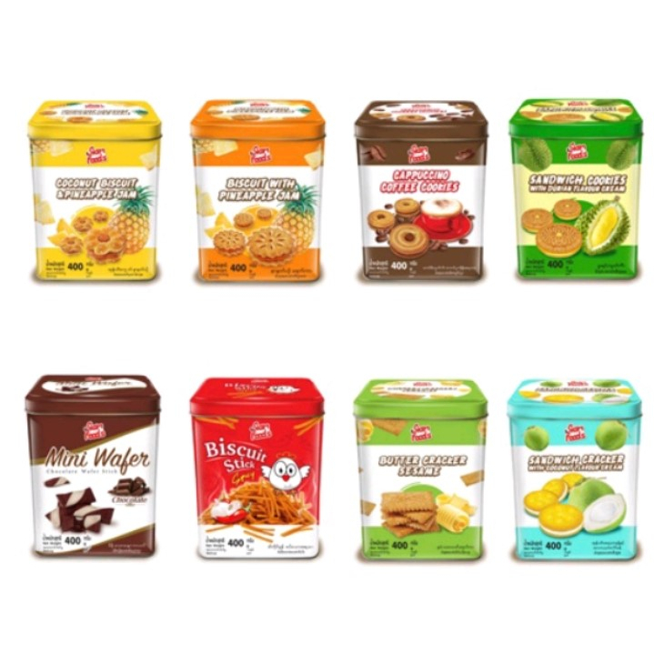 ขนมปังปิ๊บจิ๋ว ตราสยามฟู้ดส์ Cookies & Cracker Biscuit stick & Mini wafer