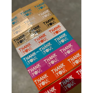 (6ม้วน)เทป Thank you น่ารัก เทปพิมพ์ลาย กว้าง 2 นิ้ว ยาว 45/100 หลา เหนียว