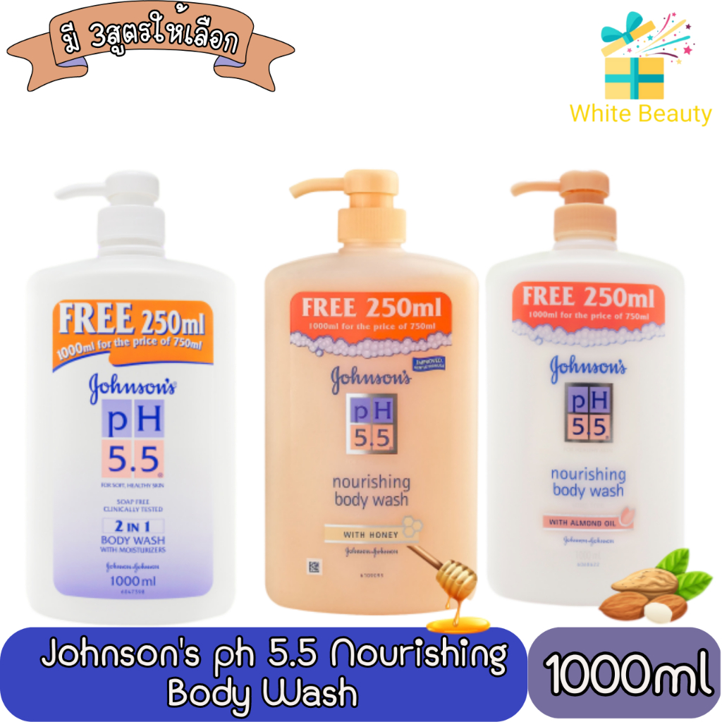 Johnson's ph 5.5 Nourishing Body Wash 1000ml. จอห์นสัน​ ครีมอาบน้ำ​ pH​ 5.5​ 1000มล.