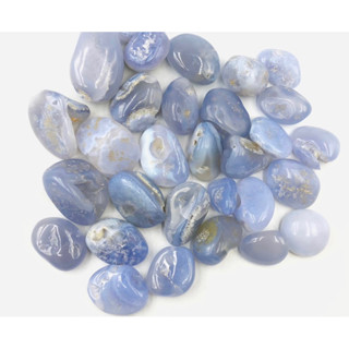 1 pc Natural Blue Lace Agate 2-3 cm Polished Tumble Stone / Top High Quality Stone / Pocket Stone Healing Chakra.