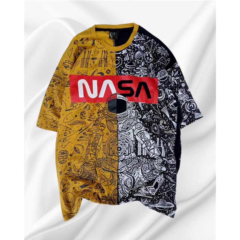 เสื้อโอเวอร์ไซส์ Street oversize เสื้อยืด สกรีนลายเท่ๆ (NASA)