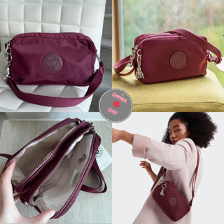 Kipling Milda dark red crossbody bag แท้💯