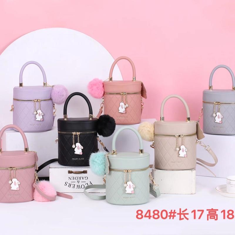 Peary Alice 8480 กระเป๋าสะพายทรงถัง หนัง PU31 มี 7 สีให้เลือก