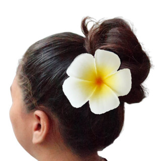 40 ชิ้น - กิ๊บดอกลีลาวดี H005-FPLU60  สีขาวเหลืองส้มกิ๊บดอกไม้ปลอม กิ๊บดอกไม้ประดิษฐ์ เหมือนจิงมาก 40 ชิ้น Phalaen House