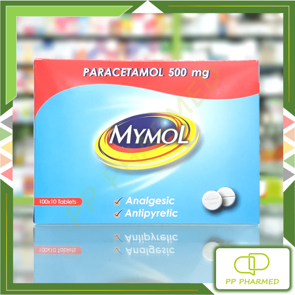 Mymol Paracetamol 500mg มายมอล พาราเซตามอล กล่อง100แผง