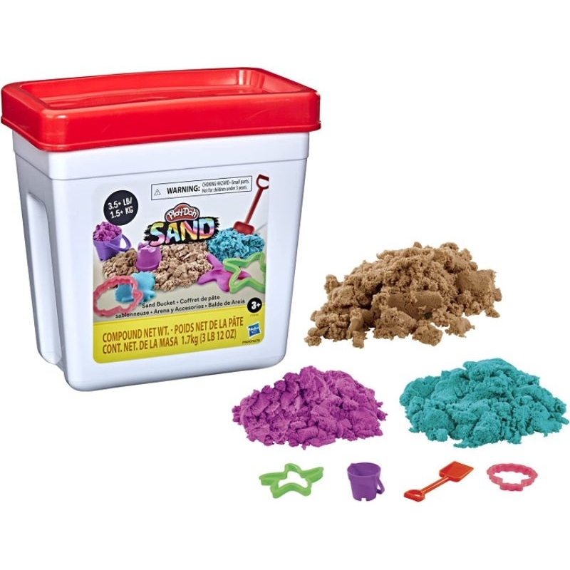 Play-Doh Sand Bucket 1.7kg , 3.75 Pounds of Sand Compound and 4 Tools