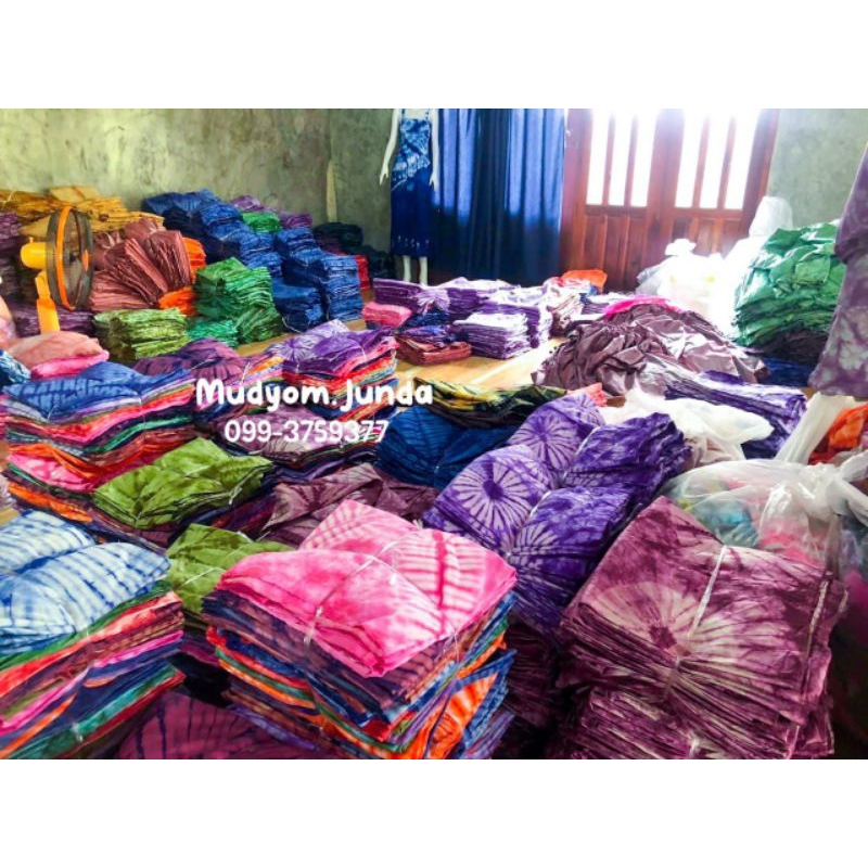 ชุดคุณแม่ ชุดมัดย้อม​ พร้อมส่ง  เสื้อยืดมัดย้อม   ผ้าเย็นใส่สบายไม่ร้อน - รูปที่ 2