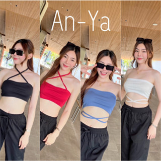 GoodLucky (Anya) เสื้อเกาะอกผูกคอ ผูกได้หลายแบบ ขับผิว ผ้าญี่ปุ่นนำเข้า