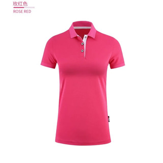 เสื้อกอล์ฟผู้หญิง PGM Golf Shirt YF444 เสื้อกอล์ฟผ้า Quick-Dry Breathable กอล์ฟ-เทนนิส