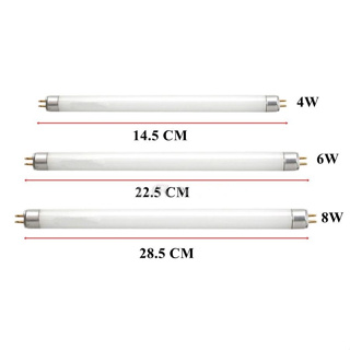 หลอดไฟ หลอดนีออน ฟลูออเรสเซนต์ T5 4W 6W 8W มีแสงขาว Daylight และ แสงวอร์มไวท์ Warmwhite