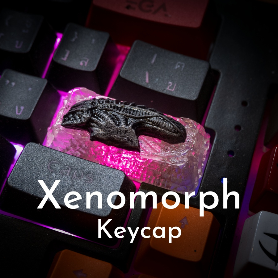 ส่งฟรี Artisan keycap alien xenomorph