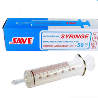 Glass Syringe  ไซริงค์แก้วให้อาหาร หรือ เข็มฉีดย าแบบแก้ว ขนาด 50 ml./cc.