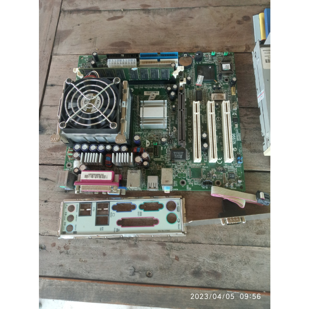 motherboard socket 478 Old mainboard+cpu pentium4+complet set