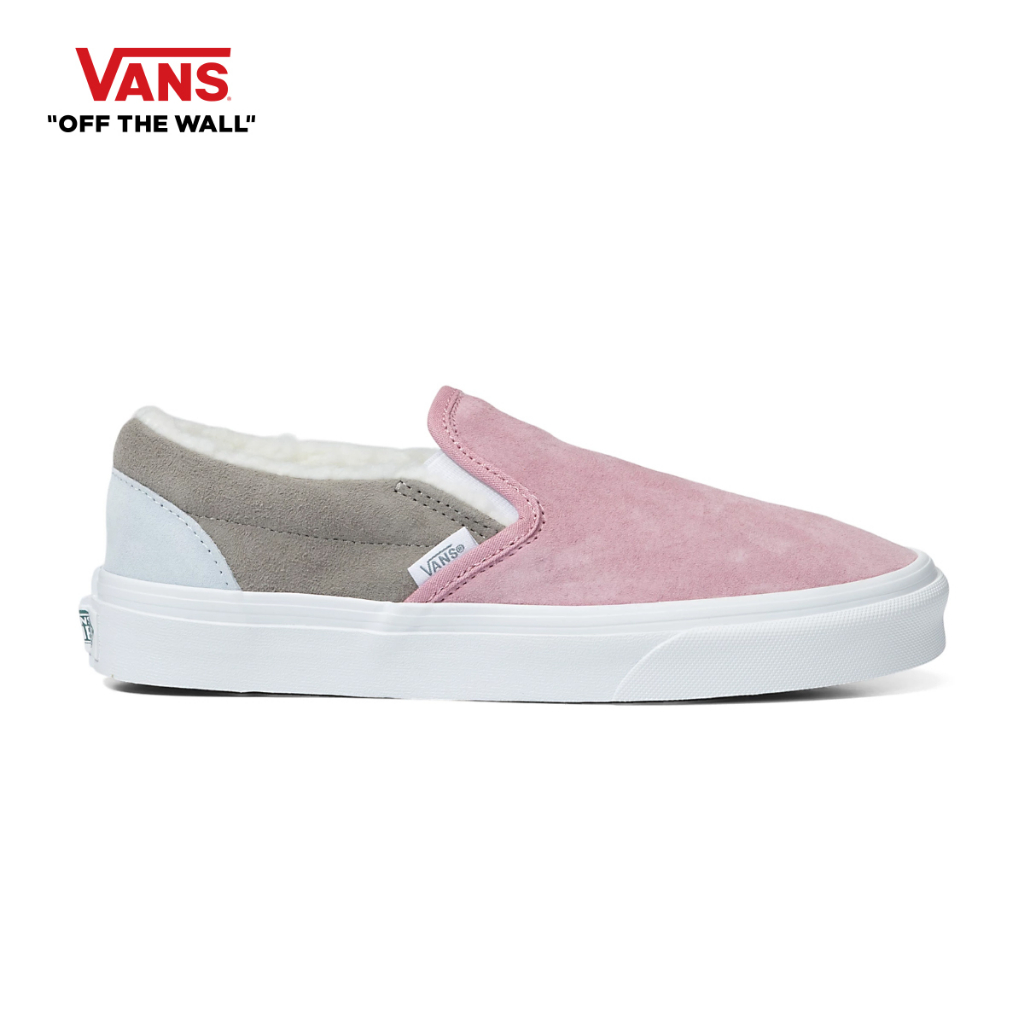 VANS CLASSIC SLIP-ON - PIG SUEDE/SHERPA MULTI COLOR รองเท้า ผ้าใบ VANS ชาย หญิง