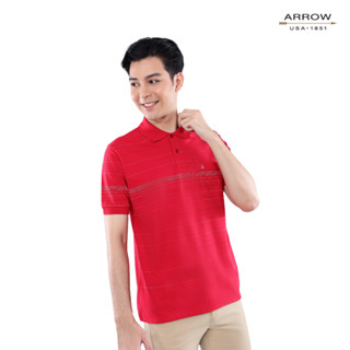 ARROW POLO เสื้อยืดโปโล ทรง COMFORT FIT Cotton 100% สีแดง MPCC526S3CSDP