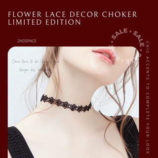 🔥SALE🔥โชคเกอร์แต่งลูกไม้สีดําสไตล์วินเทจแฟชั่น💃🌈✨Black Flower Lace Choker✨หลายแบบพร้อมส่งค่า