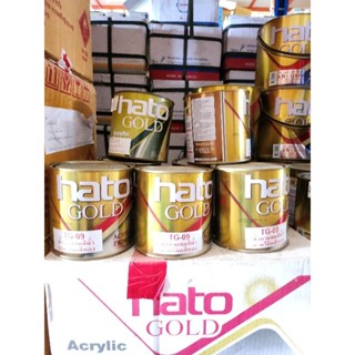 HATO สีทองฮาโต้ TG-09 น้ำยาผสมสีน้ำอะครีลิคสีทอง ขนาด 1/4 แกลอน