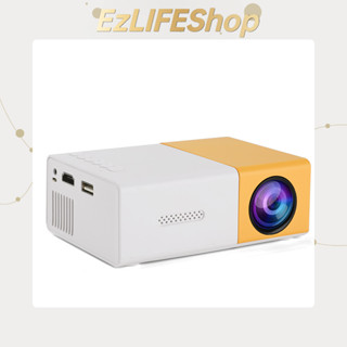 EzLIFEโปรเจคเตอร์ เครื่องฉาย มินิโปรเจ็กเตอร์ มินิโปรเจคเตอร์ Mini Projector HD โปรเจคเตอร์สำหรับเด็ก เชื่อมต่อโทรศัพท์ได้ พกพาสะดวก แบบพกพา 1080P