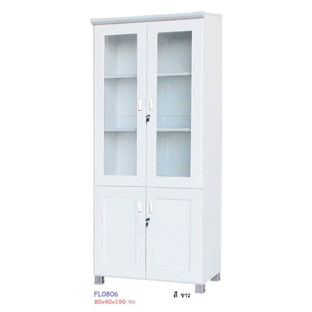 ✨ FL0806 ✨ชั้นวางของ ตู้โชว์กระจก 80 ซม.สูง 190 ซม.(สินค้าแพ็คกล่อง)