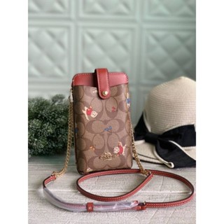 📮(พร้อมส่ง)COACH CF313 Phone Crossbody In Signature Canvas