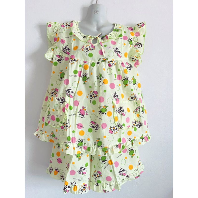 👕ชุดนอนผู้ใหญ่ แขนกุดขาสั้น (อก-42นิ้ว) ผ้าทีซี,ผ้าอองฟอง สินค้าพร้อมส่ง