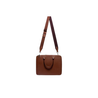 Faire Collective | BOND ALL-PURPOSE BRIEFCASE (VEGETABLE TANNED) Colour Tan กระเป๋าเอกสาร, สายยาว, กระเป๋าโน๊ตบุ๊ค