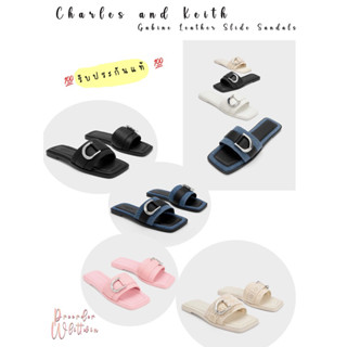 [Preorder] รองเท้า Charles and Keith รุ่น Gabine Leather Slide Sandals