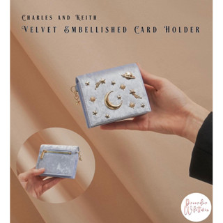 [Preorder] ✈️🇸🇬 Card holder รุ่น Velvet Embellished Card Holder - Charles and Keith