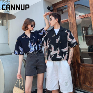 CANNUP เสื้อลายดอก เสื้อสงกรานต์  เสื้อฮาวาย เสื้อคู่ แฟชั่น สินค้ามาใหม่ C26A02M