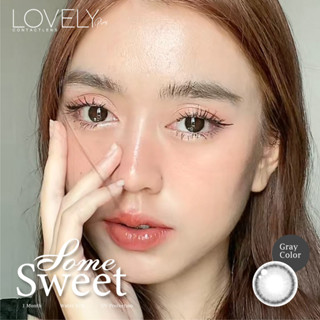 คอนแทคเลนส์ยี่ห้อ Lovely รุ่น Somesweet สีเทา ( Dia 14.2 )