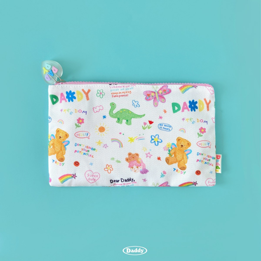 DADDY | Coloring Me Pencil Bag กระเป๋าดินสอ ผ้าแคนวาส