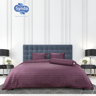  Synda ชุดเซทผ้าปูที่นอน Cotton Satin 500 เส้นด้าย รุ่น Lamode Plam