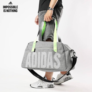 Adidas Graphic Duffel Bag Grey Lime Travel Gym NEW กระเป๋าใส่อุปกรณ์ออกกำลังกาย มีสายหิ้ว และ สายสะพาย อาดิดาส