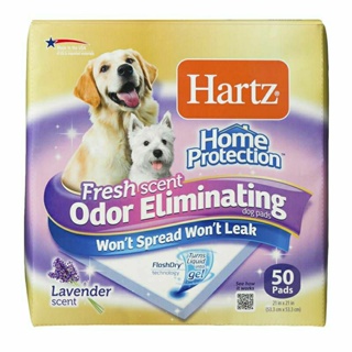 Hartz pet apd lavender scent แผ่นรองซับ ฝึกขับถ่าย ขนาดแพคละ50แผ่น