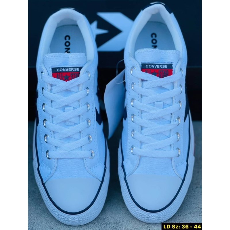 มาใหม่ Converse Star Player Ox  สีกรม / สีขาว พร้อมส่ง แถมกล่อง