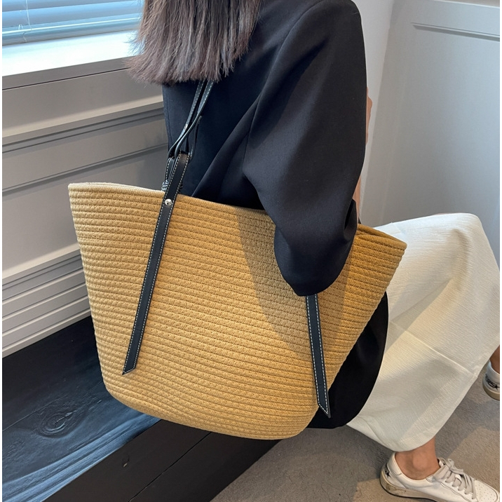 กระเป๋าสาน Riley (A335) กระเป๋าสะพายข้าง แบบถือ - รูปที่ 2