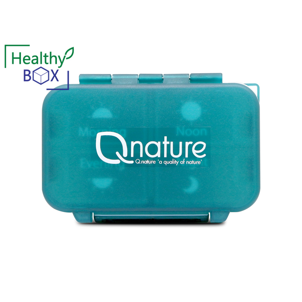 QNature คิวเนเจอร์ ตลับยา 4 ช่อง บอกเวลาทานยา กล่องใส่ยาพกพาสะดวก Q nature