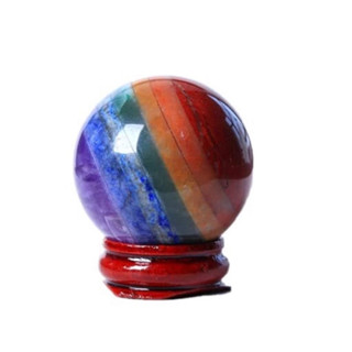 7 Chakra Sphere, Seven Chakra, Crystal Sphere, Crystal Ball, Meditation, Reiki, Healing Crystals