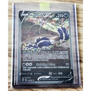 [การ์ดโปเกมอนลิขสิทธิ์แท้ EN] Skuntank V Alternate Art Rare 181/195 - Silver Tempest