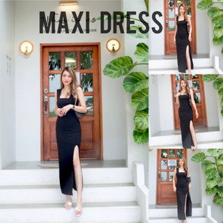 Maxidress 🖤🖤🖤  แม็กซี่เดรสตัวยาวผ่าชายสูงปรี๊ดด